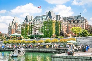 Beautiful view of Inner Harbour of Victoria, B.C., Canada